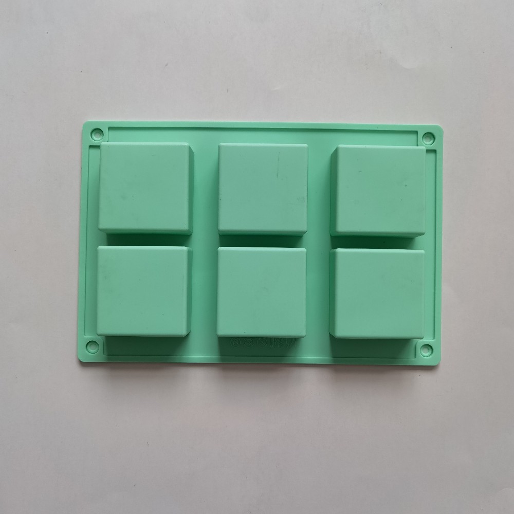 6 jabon cuadrado 310 molde de silicona pastel hecho a mano molde de jalea de pastel herramientas de horneado