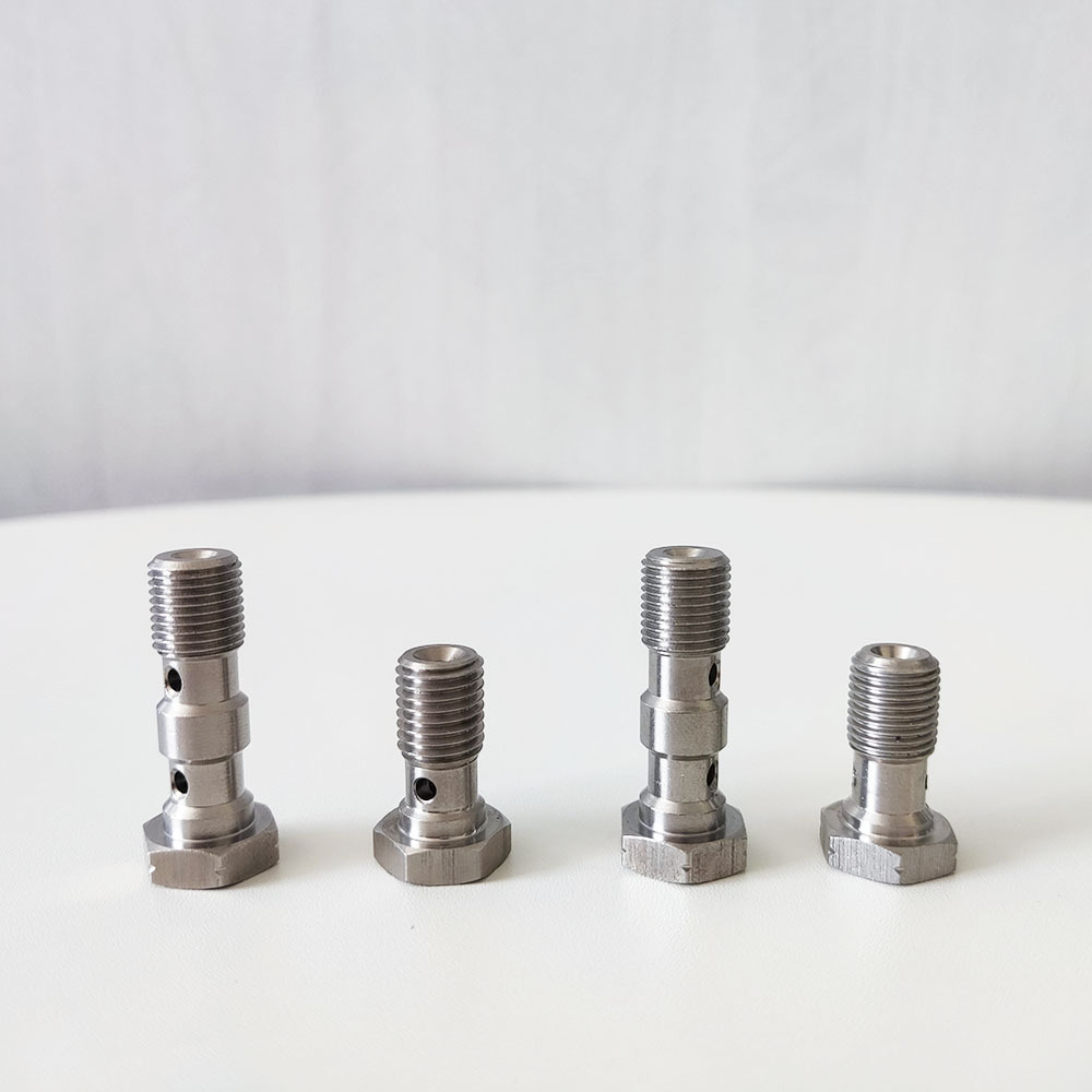 Stainless Steel M10X1.0/1.25Mm Brake Pipe Joint Adapter Motorcycle Brake Cylinder Single Elbow Bolt