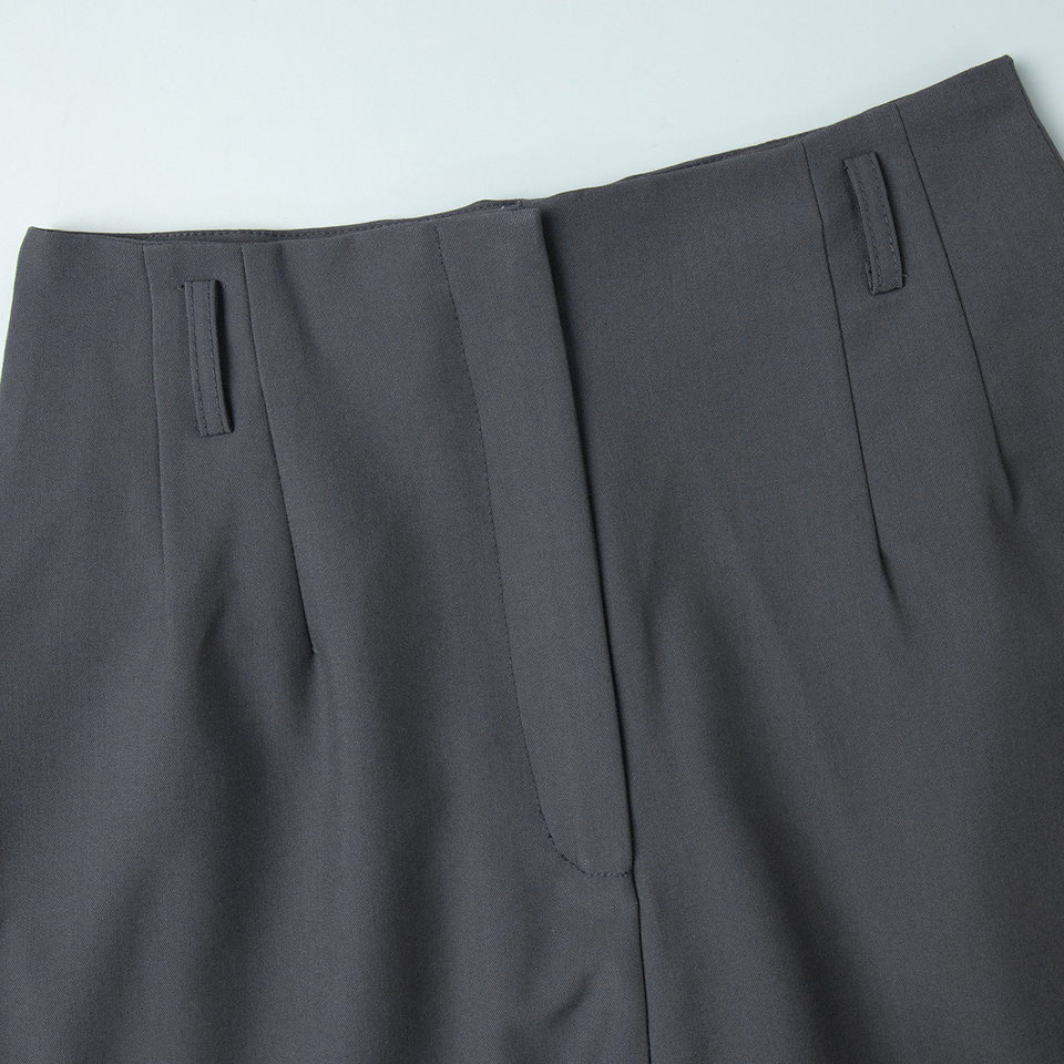 Bộ vest nữ áo khoác dài tay kèm quần short, form rộng thanh lịch công sở — màu xám chi tiết 15