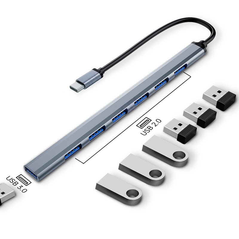 TYPE-C docking station to usb3.0hub seven-in-one multi-function converter TYPE-C docking station adapter cable