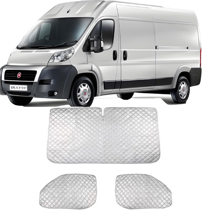 European Camping Style Rv Suitable for Fiat Ducato Glass Heat Shield Rv Glass Sunshade Privacy Curtain 3Pcs