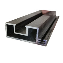 定制加工新款极窄推拉门边框隔断屏风固定吊轨铝材开模机一体6063