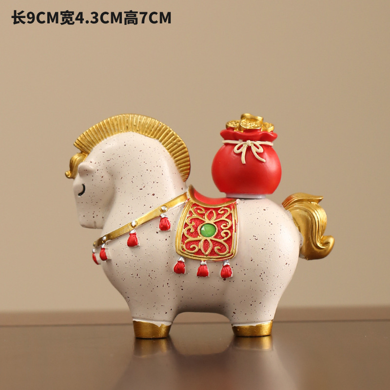 Guochao 馬の装飾品、ハイエンドのニッチワークステーション、デスクトップオフィス、ティーペット、装飾工芸品、手作りの誕生日プレゼント|undefined