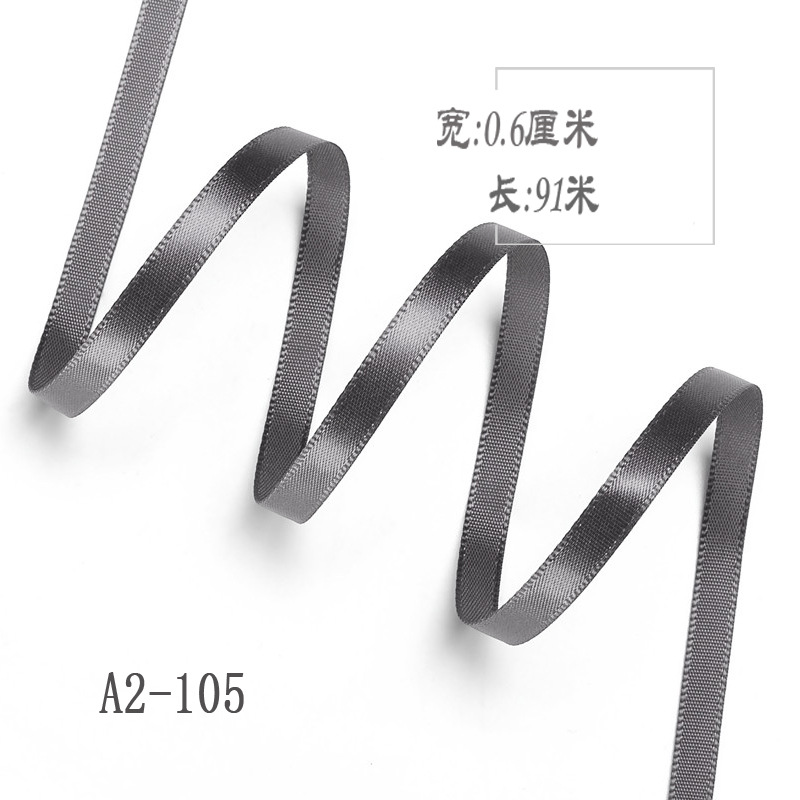 6mm poliéster con arco DIY cinta boda etiqueta marcador ropa cuerda de satén caja de regalo embalaje cinta delgada