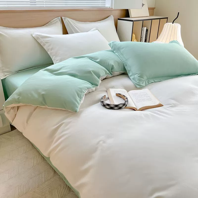 南极人 Duvet cover, set, sheet, children's pillowcase for elementary school students, 4 piece set, bedding