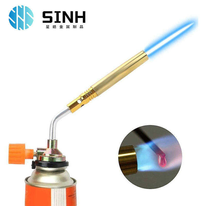Cassette Ignition Flame Gun Manual Ignition Flame Gun High-Temperature Welding Gun Air Conditioning Welding Flame Gun Portable Gas Gun