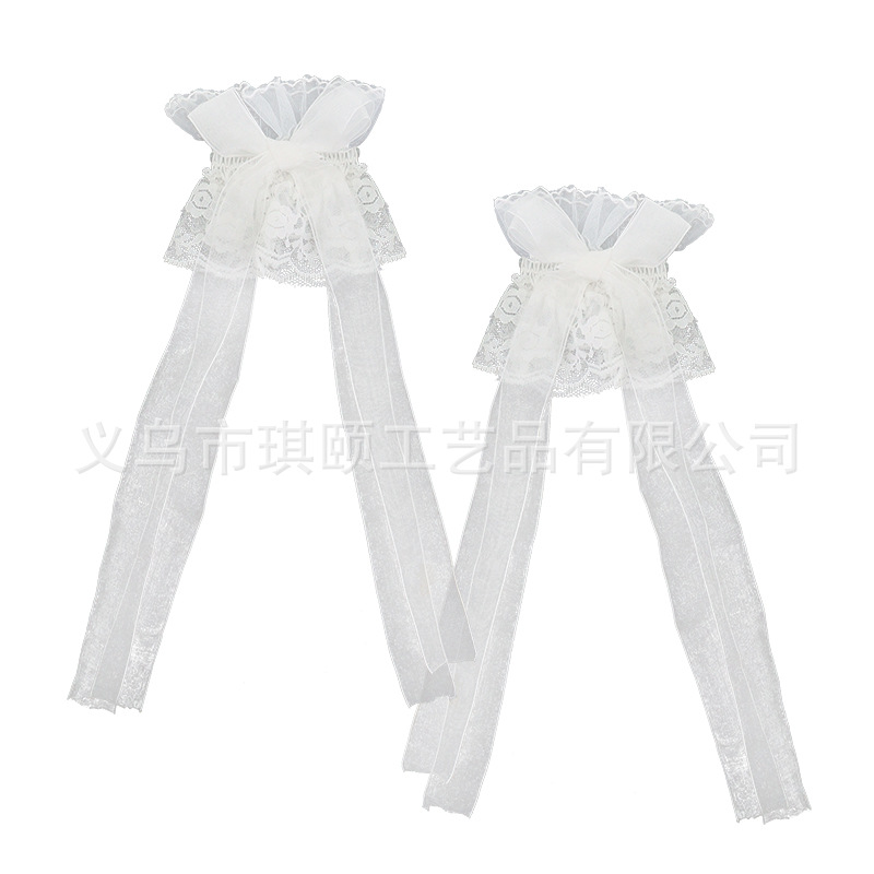 Gothic Oscuro Lolita retro bolsa de arena de encaje brazalete set de baile de máscaras máscaras sexuales