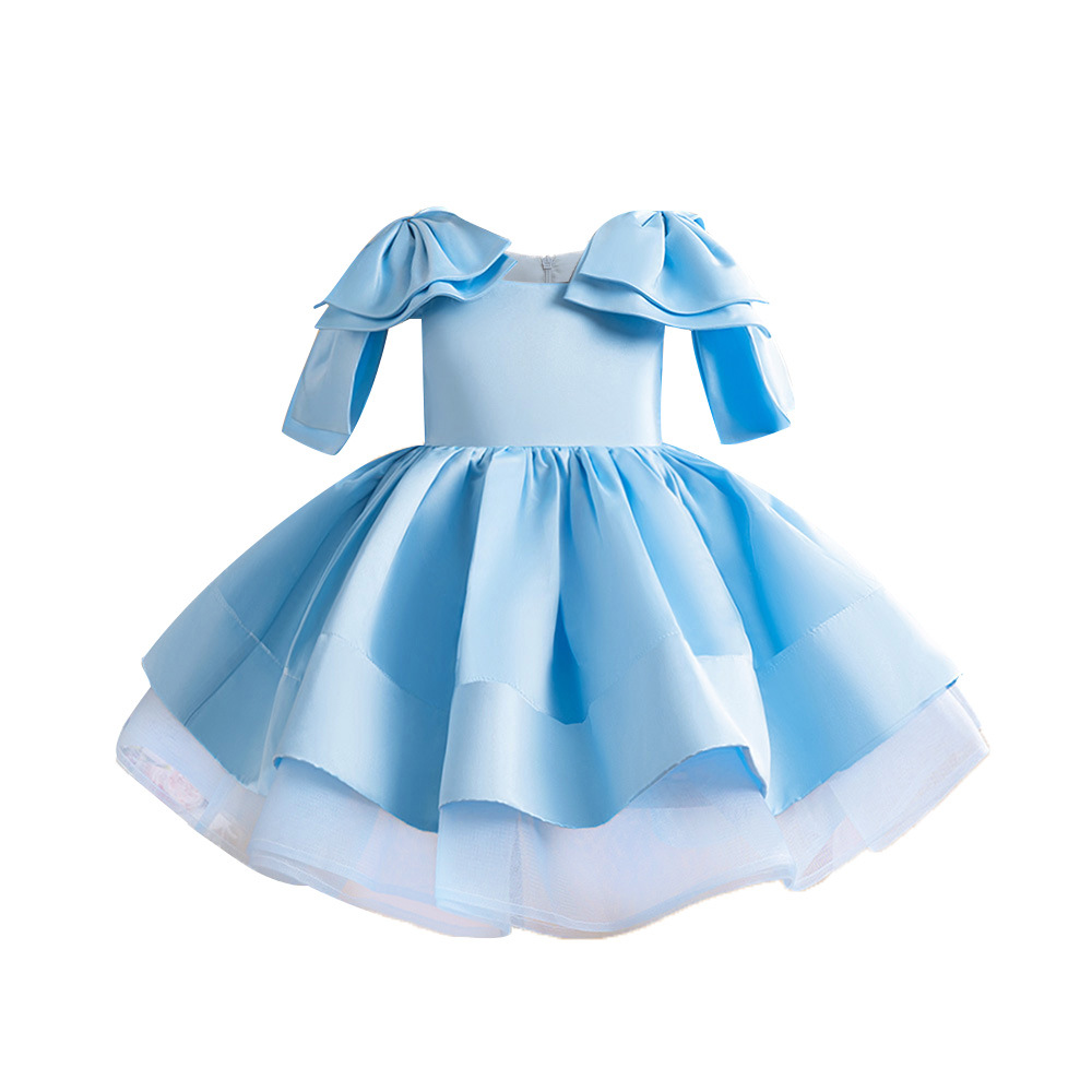 Vestido de niñas transfronterizas vestido de princesa satin vestido de graduación vestido de verano