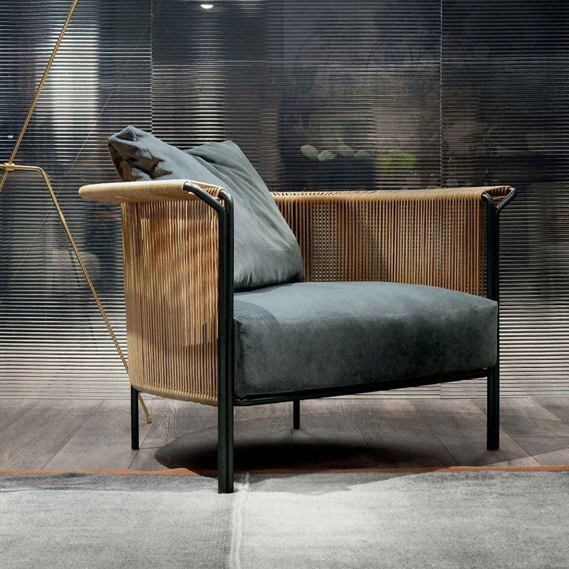 Conjunto de sofá sencillo para exteriores, resistente a la lluvia y al sol, combinación de muebles de ocio para jardín, balcón y terraza. image 3
