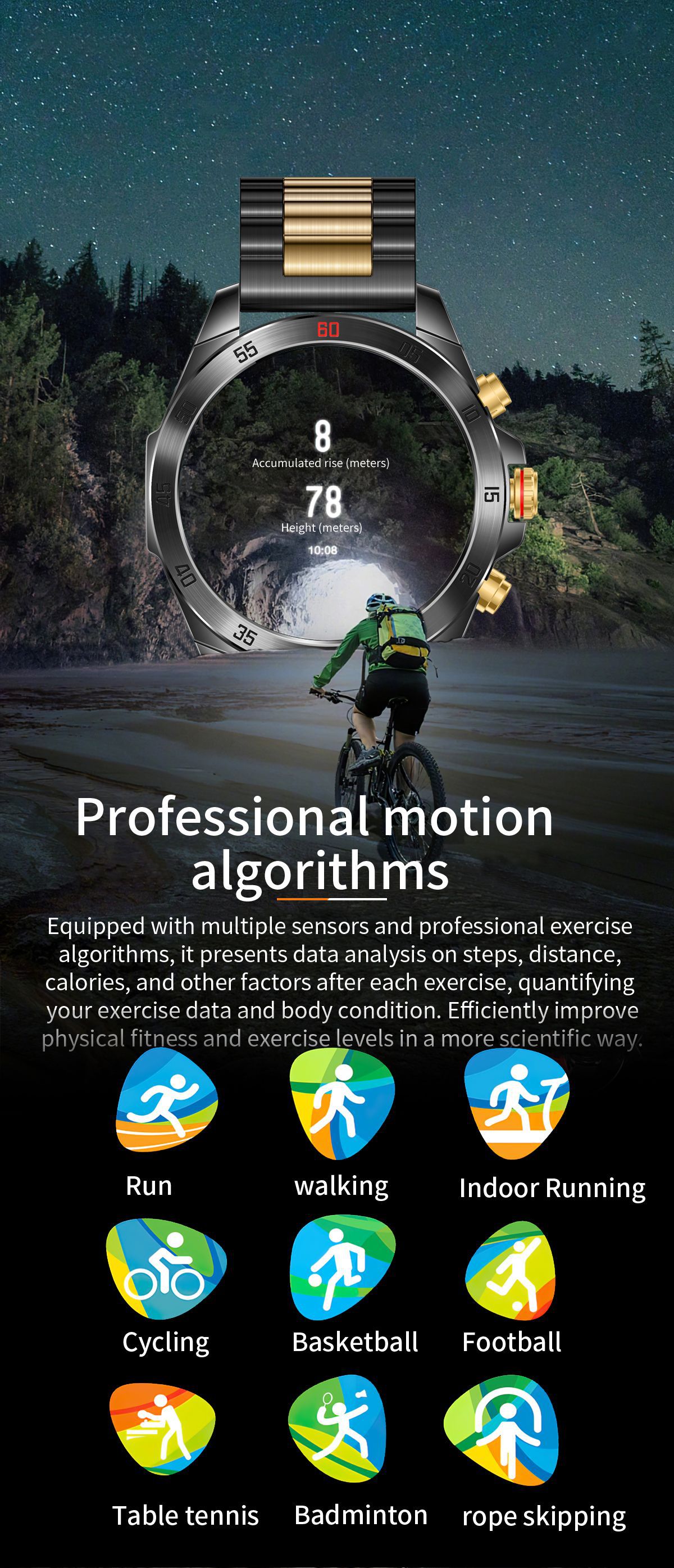 Smartwatch uomo con cardiofrequenzimetro e chiamate bluetooth_voghion.com