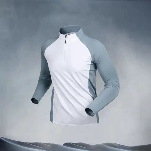 Swimsuit set for men, adult sun protection long-sleeve swim top, loose-fitting youth swim trunks for water park, anti-embarrassment design