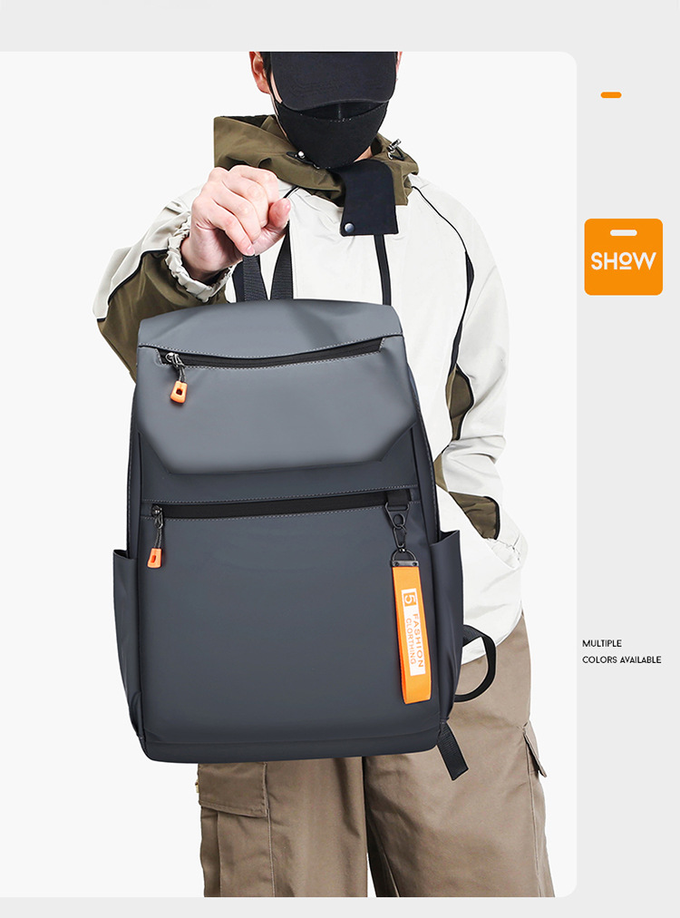 Flip cover trendy college student backpack, large-capacity multi-functional outdoor sports backpack, three-dimensional and stylish backpack Item Picture