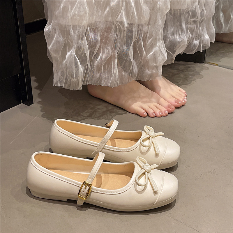 Summer breathable fashionable Mary Jane shoes with bow, french style, high-quality style, women's style, 2026 years