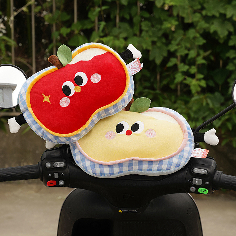 Electric Vehicle Children's Anti-Collision Pad Cartoon Apple Thickened Headrest Universal Front Seat Anti-Collision Pad Cute