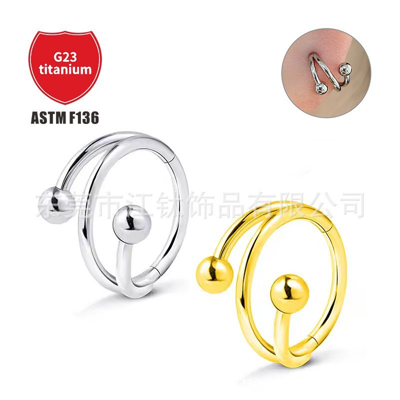 Pointed titanium steel lip stud product view