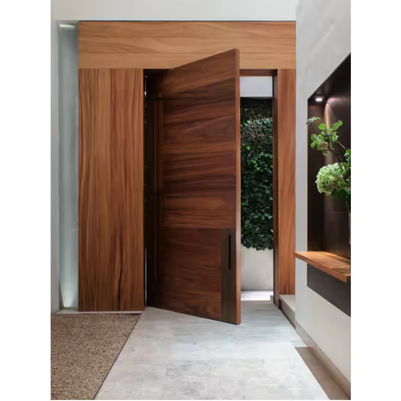 French-Style Solid Wood Double Door for Entry, Self-Built House Villa Main Entrance, High-Rise Entrance Door, Security Door, Modern Light Luxury
