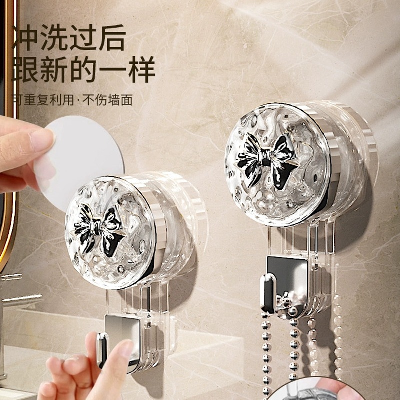 Ventosa fuerte gancho ponche-puerta de baño sin costuras adhesivo Adhesivo de pared vacío Toalla de baño colgando ropa gancho pegajoso