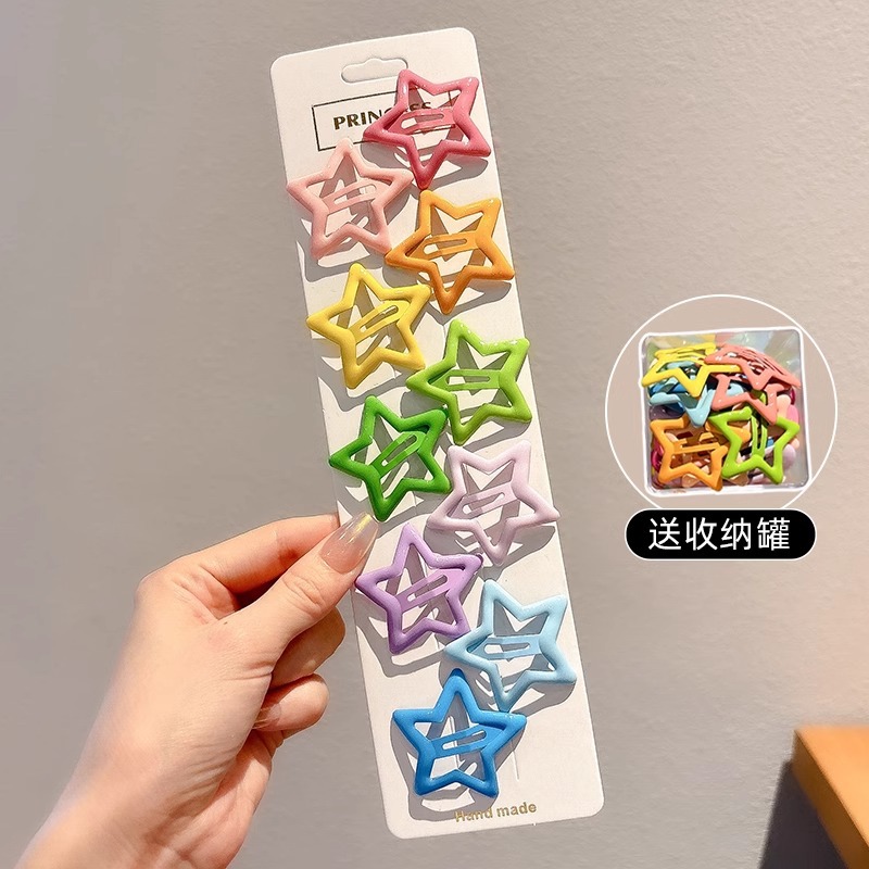 Clip de color BBQ mar de lado estrellas clip de cabello de cabeza de mujer clip de cabello tocado clip de cabello