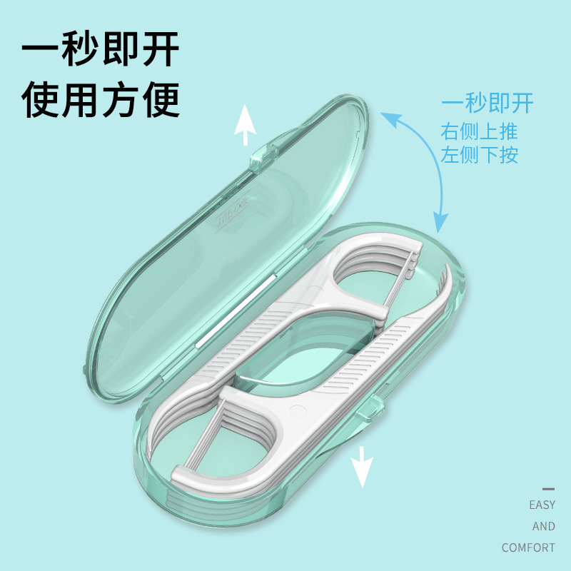 Portable Disposable Floss Box, 10 Pieces of Plastic Floss Picks for Travel, Wholesale Floss Holder