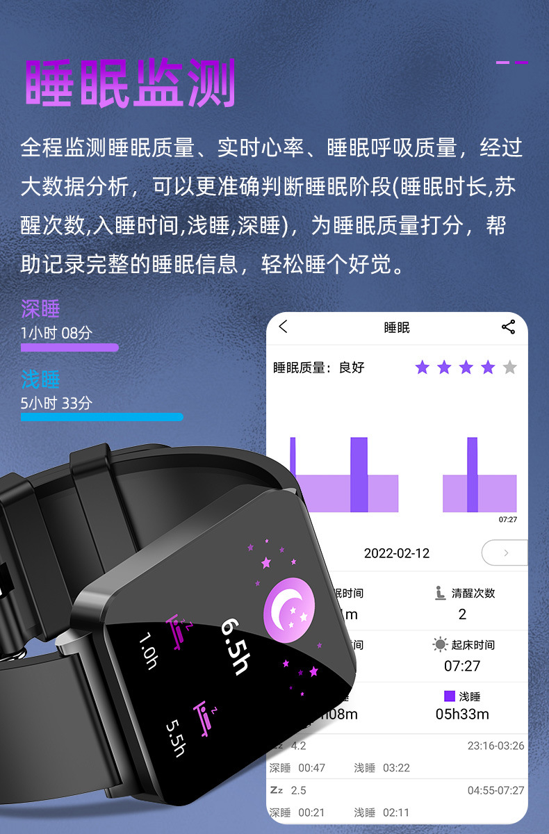KS03 smartwatch: Blood lipid, heart rate, blood sugar, uric acid, blood oxygen, electrocardiogram, sleep monitoring, fitness band watch undefined