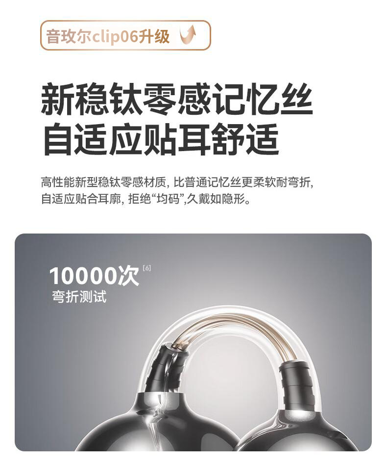 Minimalist U53 Bone Conduction Ear Clip Bluetooth Wireless Headphones High Appearance High Sound Quality Long Battery Life Noise Cancellation Universal