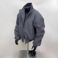 美式哈灵顿夹克男秋秋冬cleanfit短款外套高级感廓形工装棒球服