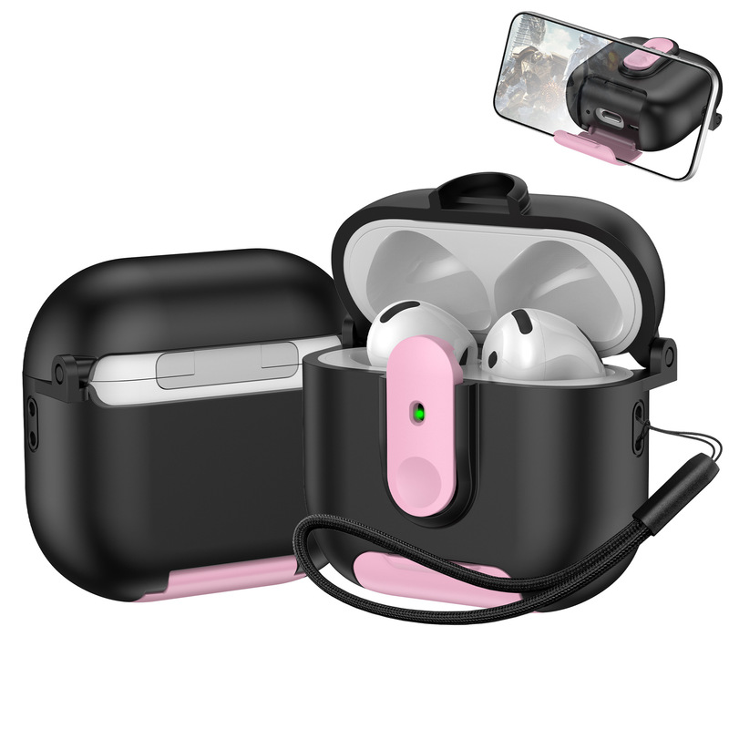 Airpods 4 ヘッドフォンケース Airpods Pro2 保護ケース一体型スタンドヘッドフォンケース 2/3 ユニバーサルに適しています。|undefined