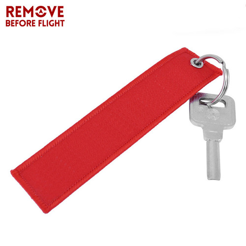 1PC New Black Base Red and Gray Letterless Keychain Computer Embroidered Western Popular Keychain Accessory