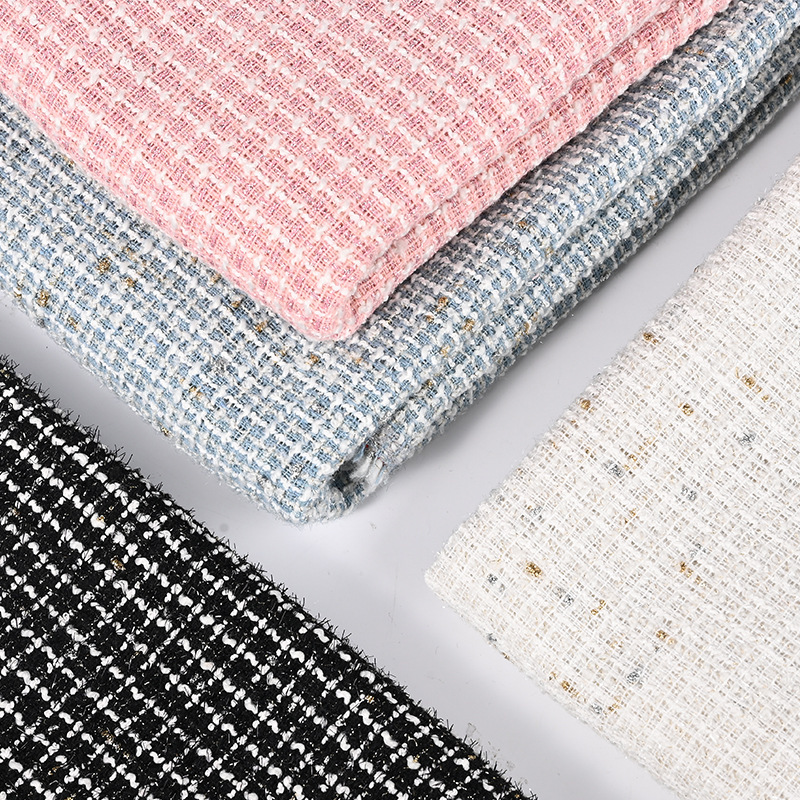 Wholesale of High-End Tweed Fabrics in Stock, Pet Clothing, Suits, Coats, Gold-Thread Plaid Fabrics Wholesale of High-End Tweed Fabrics in Stock, Pet Clothing, Suits, Coats, Gold-Thread Plaid Fabrics