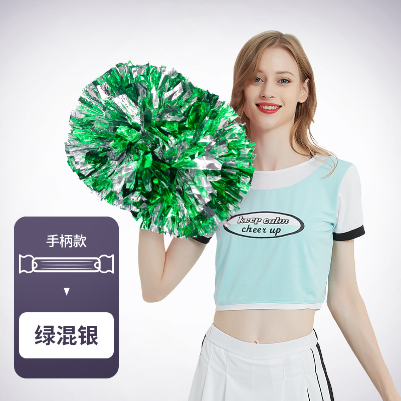 Flor bola de la flor porristas bola de la flor de la mano que sostiene la flor juegos de deportes mano que sostiene apoyos alegría apoyos en stock