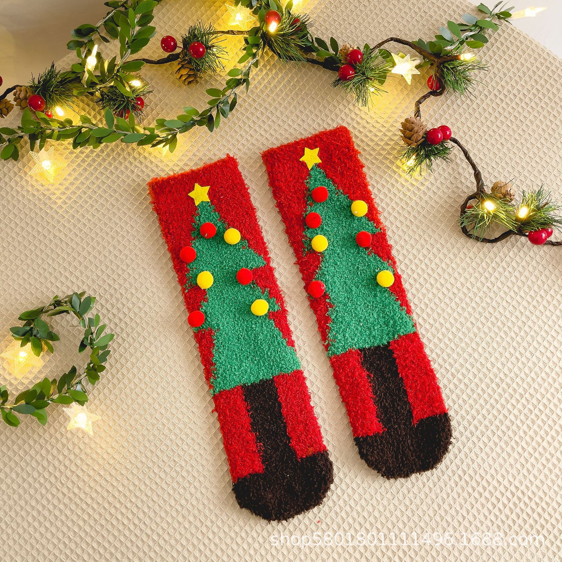 Calcetines Navidad Coral - Invierno Abrigados image 9
