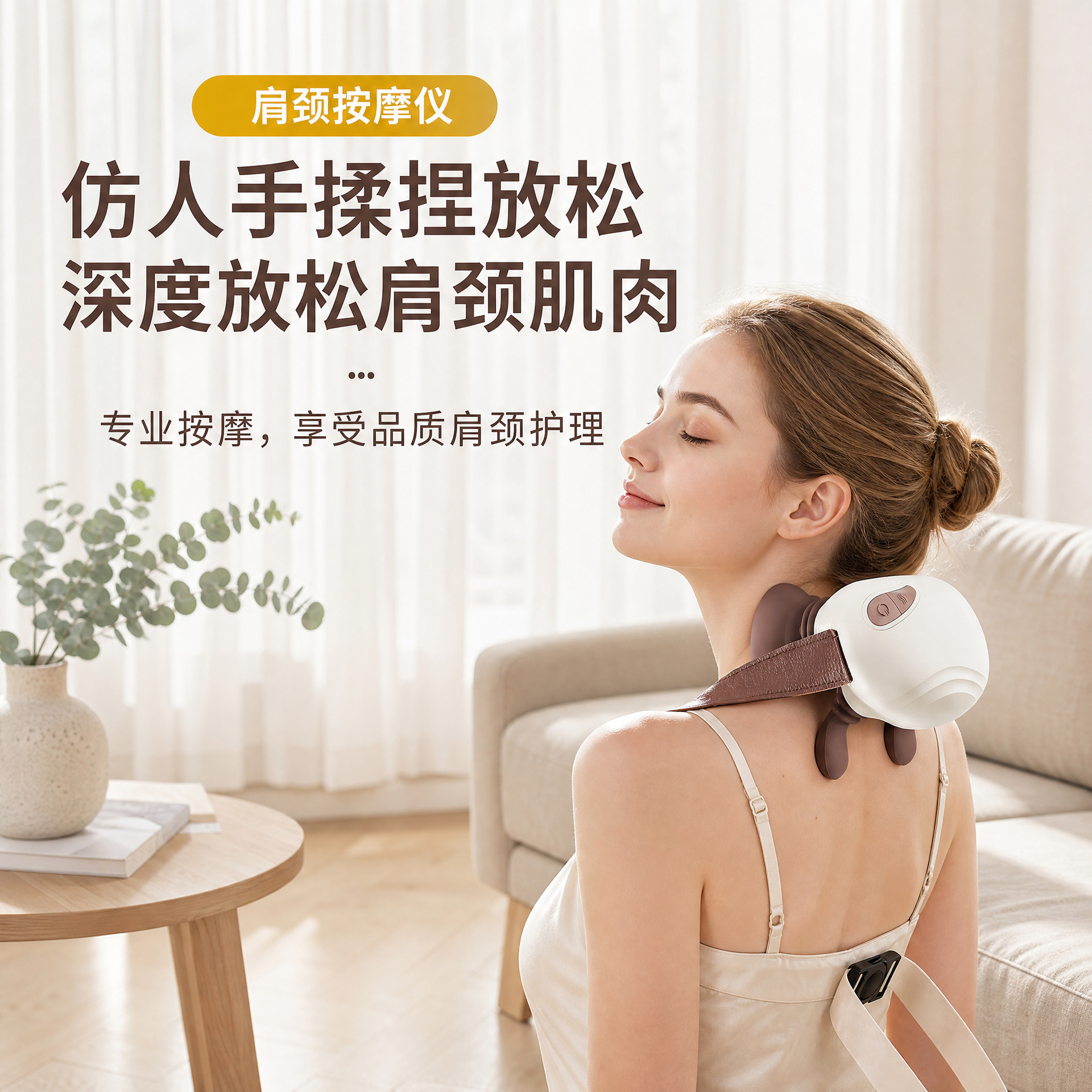 Mini Portable Shoulder and Neck Massager, Cross-Border Cervical Spine and Trapezius Muscle Kneading Device, Meridian-Clearing Hand, Shoulder, and Neck Massager