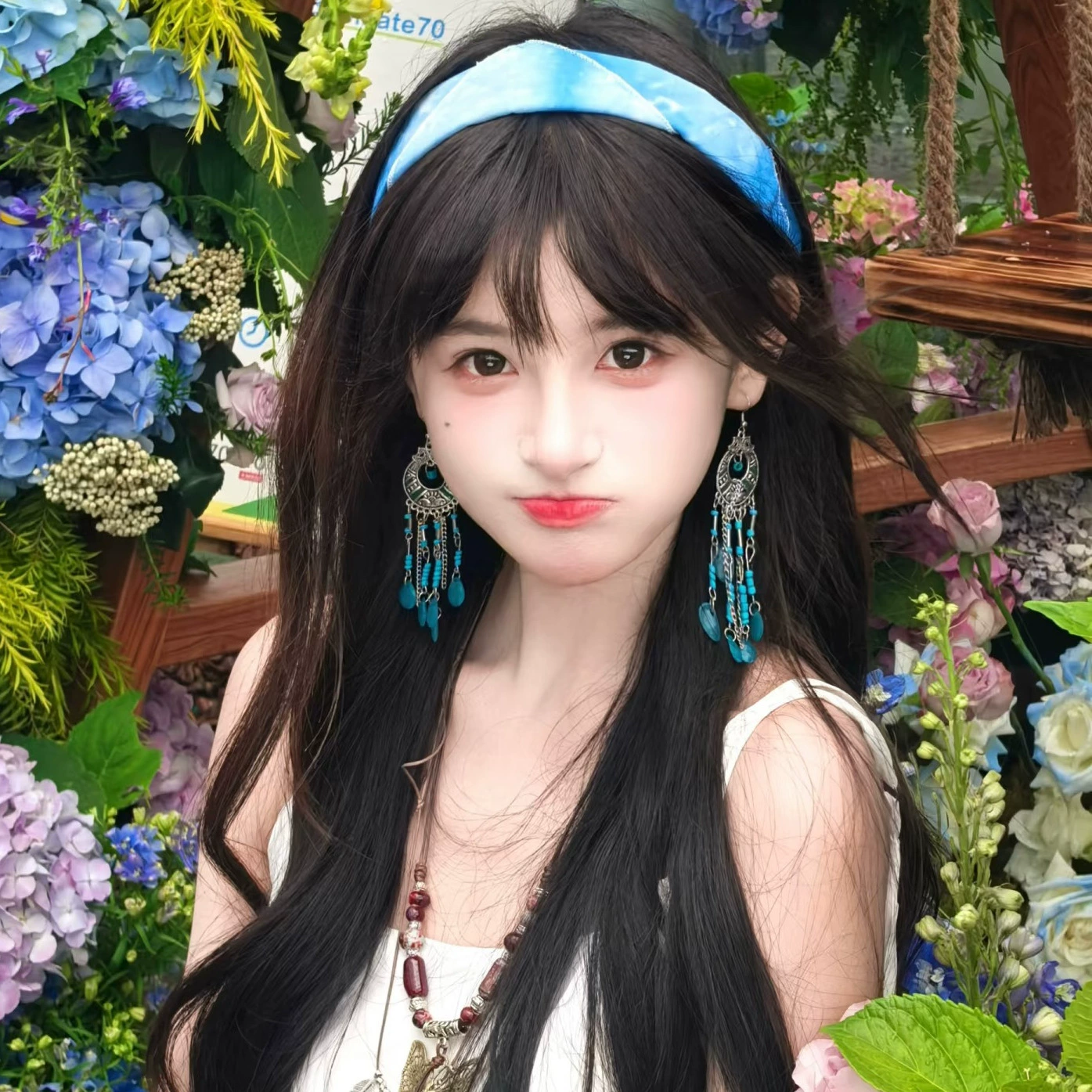 Трансграничные серьги ручной работы с рисовыми бусинами в форме капли воды, богемные длинные серьги с кисточками, персонализированные ретро-фотоаксессуары