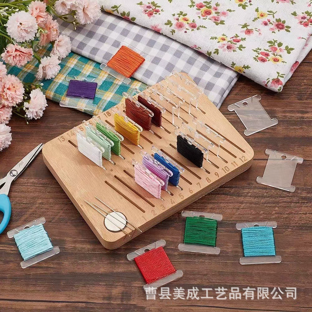 Трансграничная деревянная проволочная рамка Домашняя шерстяная обмоточная рамка портативная бамбуковая и деревянная игольчатая рамка для хранения вышитых нитей