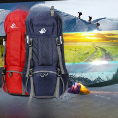 60L Hiking Backpack Outdoor Professional Backpack for Men and Women Sports Dual-Shoulder Bag Large Capacity Lightweight Hiking and Travel Backpack