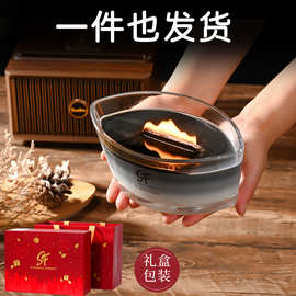 白噪音香薰蜡烛船型生日礼物可刻字高级感礼盒套装伴手礼植物香氛