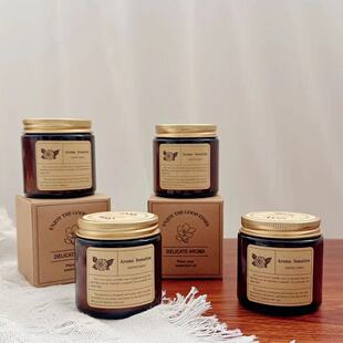 Cross-Border E-Commerce Soy Wax Creative Candle Aromatherapy Glass Jar Aromatherapy Candle Wholesale Fragrance