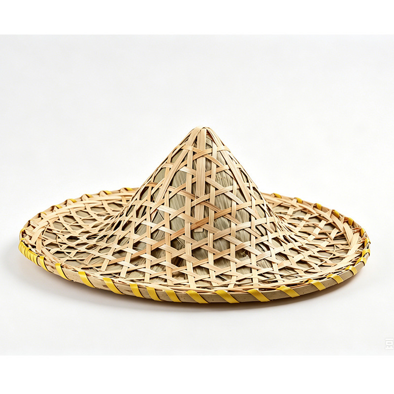 Bamboo Woven Hat, Bamboo Leaf Rainproof Sun Hat, Fishing Hat, Dance Prop Decoration, Farmer's Dancing Straw Hat, Men's Summer Hat