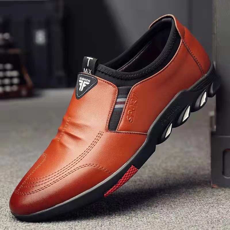 X primavera nuevos productos zapatos de cuero casuales para hombres transcribir zapatos de cuero suave de trabajo zapatos de cuero para hombres de negocios británicos negros para hombres
