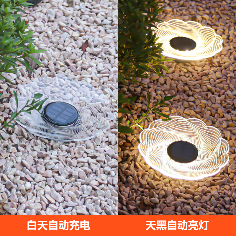 太陽能防水室外上下發光圍牆裝飾庭院燈戶外庭院燈亞克力地埋燈