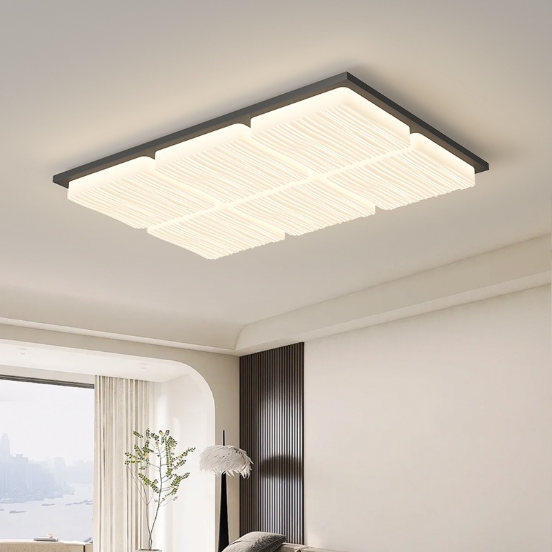 Luz de techo moderna y simple atmósfera 2025 nueva casa creativa Zhongshan paquete de lámparas de sala de estar lámpara principal