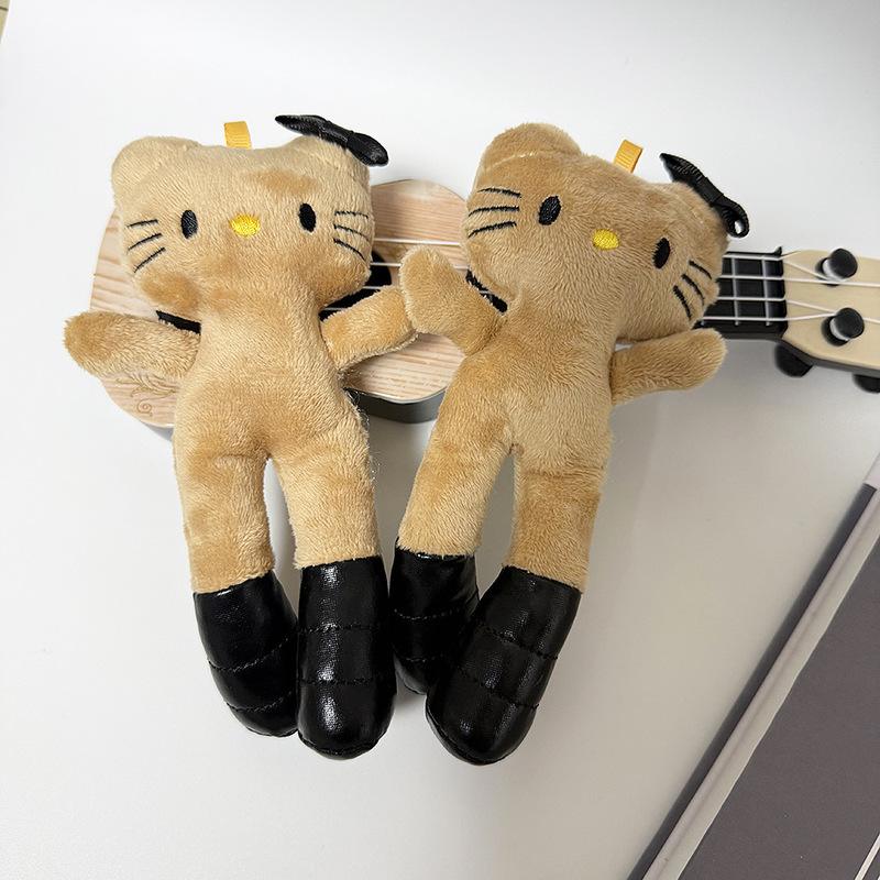Japanese-Style Sanrio Long-Legged Kitty Cat Plush Doll Backpack Pendant Cute Cat Plush Toy Gift for Girls