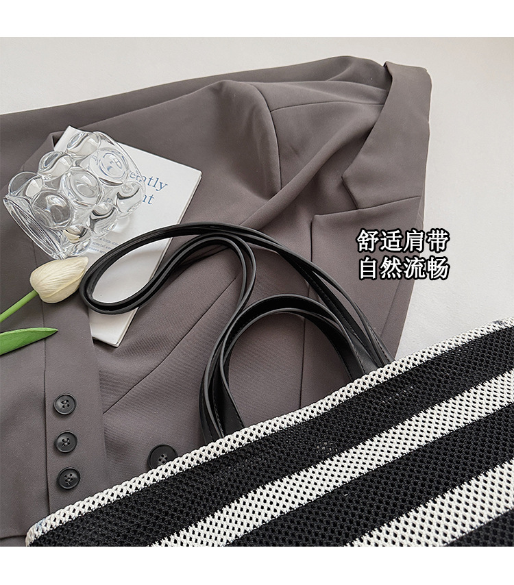 Fashionable large-capacity commuting bag for women 2025 new style, single-shoulder bag for going out to work, casual color-blocking tote bag undefined