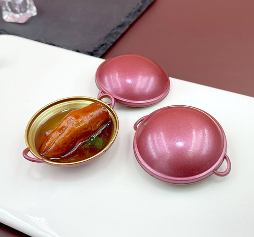 Hot selling diy food and toys simulation griddle model props in the live broadcast room Lilliputian doll house play house toys