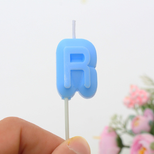 New Korean ins macaron color letter candle happy birthday baked birthday cake candle