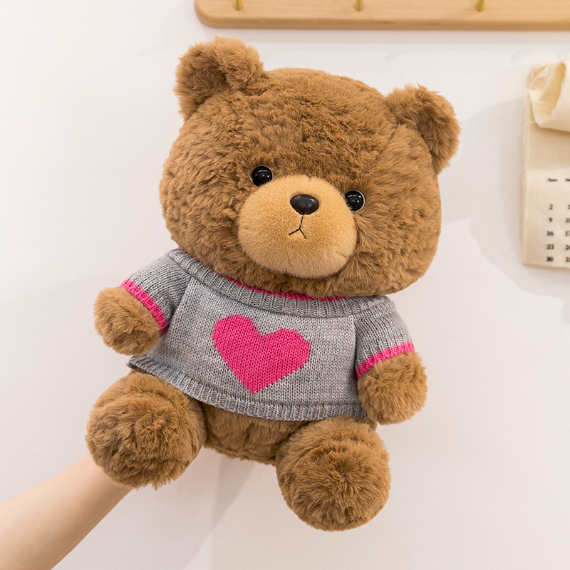 Sweater Teddy Bear juguetes para niños osos dormidos almohadas chicas regalo de cumpleaños confesión de amor suéter oso