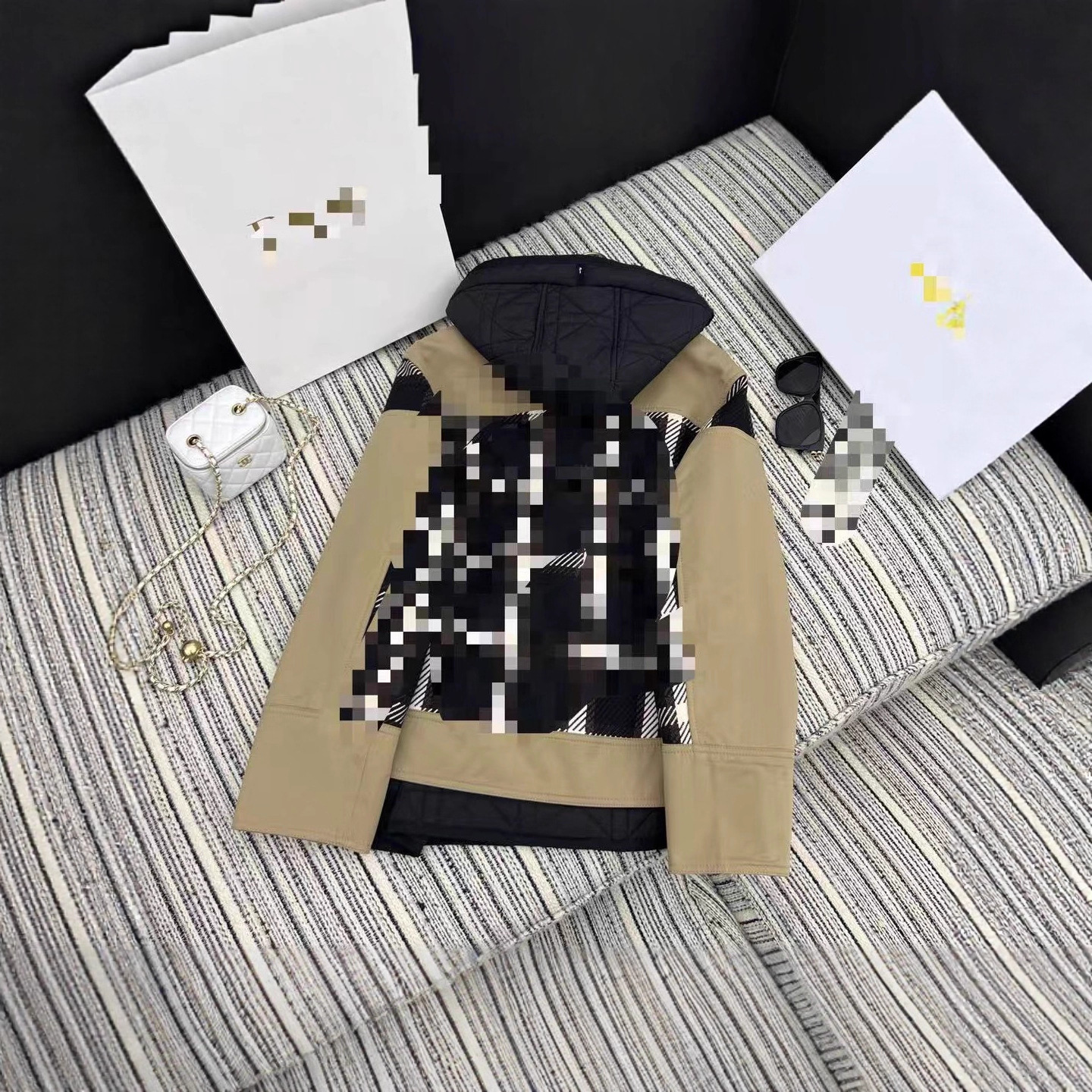 南油女装新款D家秋冬外套翻领连帽两件套可拆卸款风衣马甲