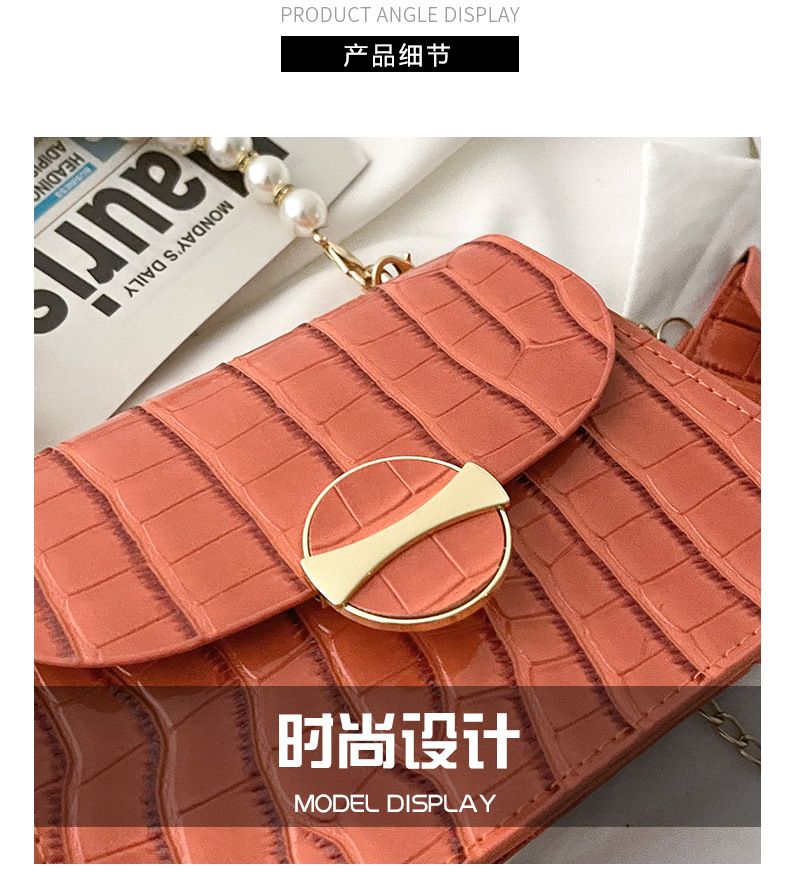 Korean fashion rhombus pearl portable messenger bagpicture17