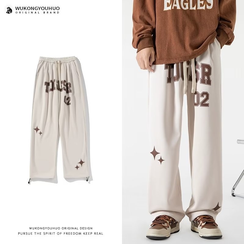 2023 primavera y otoño sueltos pantalones casuales pantalones cortos de los hombres de moda Pantalones rectos nueva llegada para hombres