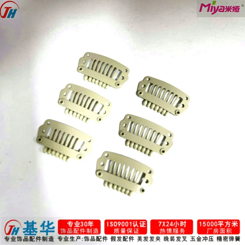 Оптовая продажа аксессуаров для домашних животных Jihua, 2,3 см, 7 зубцов, кремовый, маленький квадратный зубчатый зажим для волос, зажим для волос для домашних животных, зажим для волос для домашних животных